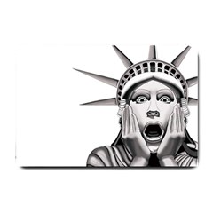 Funny Statue Of Liberty Parody Small Doormat by Sarkoni