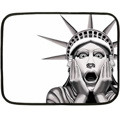 Funny Statue Of Liberty Parody Fleece Blanket (mini) by Sarkoni