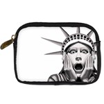 Funny Statue Of Liberty Parody Digital Camera Leather Case Front