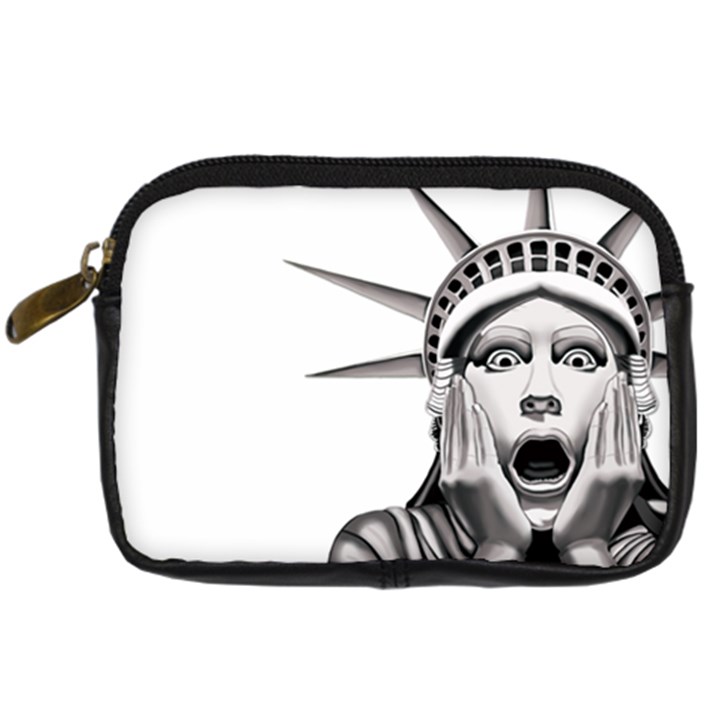 Funny Statue Of Liberty Parody Digital Camera Leather Case