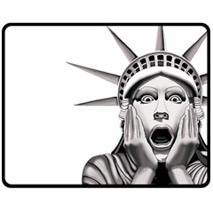 Funny Statue Of Liberty Parody Fleece Blanket (medium) by Sarkoni