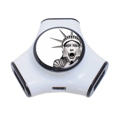 Funny Statue Of Liberty Parody 3-port Usb Hub by Sarkoni