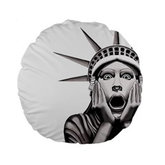 Funny Statue Of Liberty Parody Standard 15  Premium Round Cushions by Sarkoni