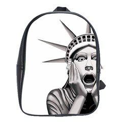 Funny Statue Of Liberty Parody School Bag (xl) by Sarkoni