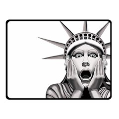 Funny Statue Of Liberty Parody Two Sides Fleece Blanket (small) by Sarkoni