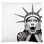 Funny Statue Of Liberty Parody Large Premium Plush Fleece Cushion Case (Two Sides) Front