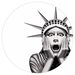 Funny Statue Of Liberty Parody Round Trivet by Sarkoni