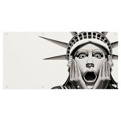 Funny Statue Of Liberty Parody Banner And Sign 8  X 4  by Sarkoni