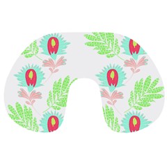 Batik T- Shirt Batik Flowers Pattern 18 Travel Neck Pillow