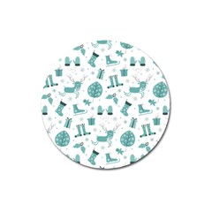 Christmas Seamless Pattern Design Magnet 3  (round) by Sarkoni