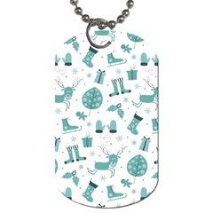 Christmas Seamless Pattern Design Dog Tag (two Sides) by Sarkoni