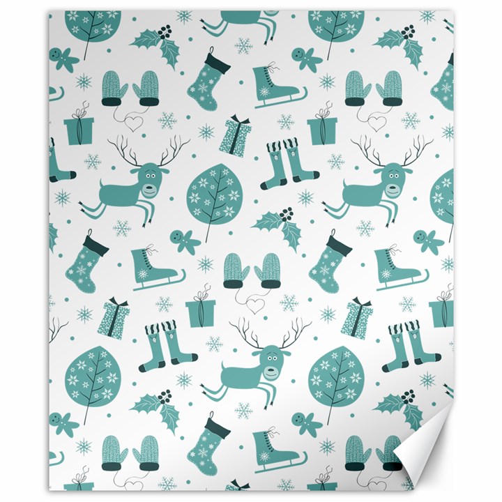 Christmas Seamless Pattern Design Canvas 8  x 10 