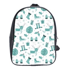 Christmas Seamless Pattern Design School Bag (large) by Sarkoni