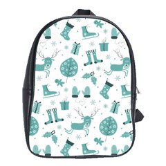 Christmas Seamless Pattern Design School Bag (xl) by Sarkoni