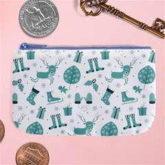 Christmas Seamless Pattern Design Large Coin Purse by Sarkoni