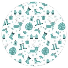 Christmas Seamless Pattern Design Round Trivet by Sarkoni