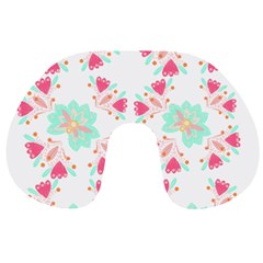 Batik T- Shirt Flowers Batik Pattern T- Shirt Travel Neck Pillow