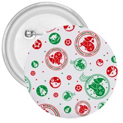 Merry Christmas Geometric Pattern 3  Buttons by Sarkoni