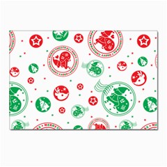 Merry Christmas Geometric Pattern Postcard 4 x 6  (pkg Of 10) by Sarkoni