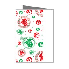 Merry Christmas Geometric Pattern Mini Greeting Cards (pkg Of 8) by Sarkoni