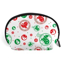 Merry Christmas Geometric Pattern Accessory Pouch (large) by Sarkoni