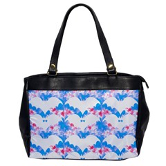 Bats Pattern T- Shirt White Bats And Bows Blue Pink T- Shirt Oversize Office Handbag by EnriqueJohnson