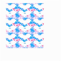 Bats Pattern T- Shirt White Bats And Bows Blue Pink T- Shirt Large Garden Flag (two Sides) by EnriqueJohnson