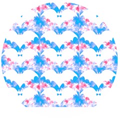 Bats Pattern T- Shirt White Bats And Bows Blue Pink T- Shirt Wooden Bottle Opener (round) by EnriqueJohnson