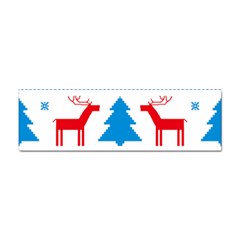 Red And Green Christmas Tree Winter Pattern Pixel Elk Buckle Holidays Sticker (bumper) by Sarkoni