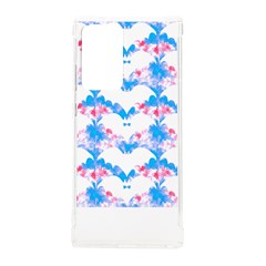 Bats Pattern T- Shirt White Bats And Bows Blue Pink T- Shirt Samsung Galaxy Note 20 Ultra Tpu Uv Case