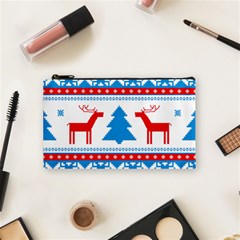 Red And Green Christmas Tree Winter Pattern Pixel Elk Buckle Holidays Cosmetic Bag (small) by Sarkoni