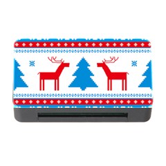 Red And Green Christmas Tree Winter Pattern Pixel Elk Buckle Holidays Memory Card Reader With Cf by Sarkoni