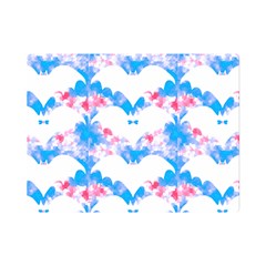 Bats Pattern T- Shirt White Bats And Bows Blue Pink T- Shirt Premium Plush Fleece Blanket (mini) by EnriqueJohnson