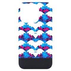 Bats Pattern T- Shirt White Bats And Bows Blue Pink T- Shirt Iphone 14 Pro Black Uv Print Case by EnriqueJohnson