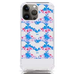 Bats Pattern T- Shirt White Bats And Bows Blue Pink T- Shirt Iphone 13 Pro Max Tpu Uv Print Case by EnriqueJohnson