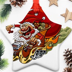 Funny Santa Claus Christmas Ornament (star) by Sarkoni