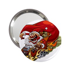 Funny Santa Claus Christmas 2 25  Handbag Mirrors by Sarkoni