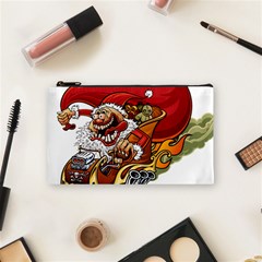 Funny Santa Claus Christmas Cosmetic Bag (small) by Sarkoni