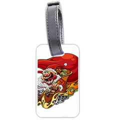 Funny Santa Claus Christmas Luggage Tag (one Side) by Sarkoni