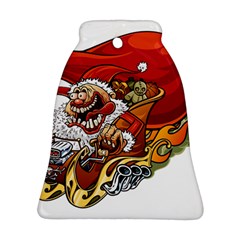 Funny Santa Claus Christmas Bell Ornament (two Sides) by Sarkoni