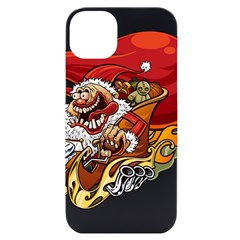 Funny Santa Claus Christmas Iphone 14 Plus Black Uv Print Case by Sarkoni