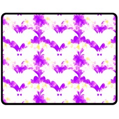 Bats Pattern T- Shirt White Bats And Bows Pink Yellow T- Shirt Fleece Blanket (medium) by EnriqueJohnson