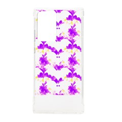 Bats Pattern T- Shirt White Bats And Bows Pink Yellow T- Shirt Samsung Galaxy Note 20 Ultra Tpu Uv Case