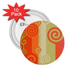 Ring Kringel Background Abstract Red 2.25  Buttons (10 pack)  Front