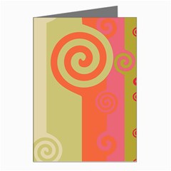 Ring Kringel Background Abstract Red Greeting Cards (pkg Of 8) by Mariart