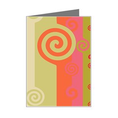 Ring Kringel Background Abstract Red Mini Greeting Card by Mariart