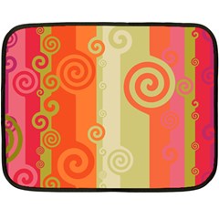 Ring Kringel Background Abstract Red Two Sides Fleece Blanket (mini) by Mariart