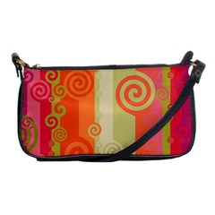 Ring Kringel Background Abstract Red Shoulder Clutch Bag by Mariart