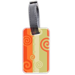 Ring Kringel Background Abstract Red Luggage Tag (two Sides) by Mariart