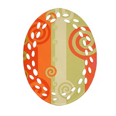 Ring Kringel Background Abstract Red Ornament (oval Filigree) by Mariart